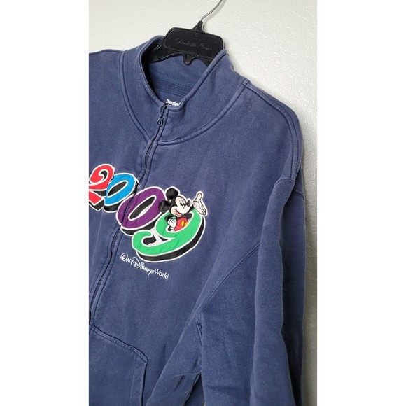 Walt‎ Disney World Resort Sweatshirt Size 2XL 2009 Mickey Mouse Blue Fleece - Picture 4 of 13